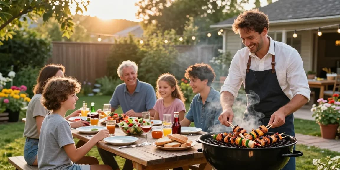 Pengalaman BBQ di halaman belakang dengan BOS 88, keluarga dan teman berkumpul menikmati hidangan lezat.