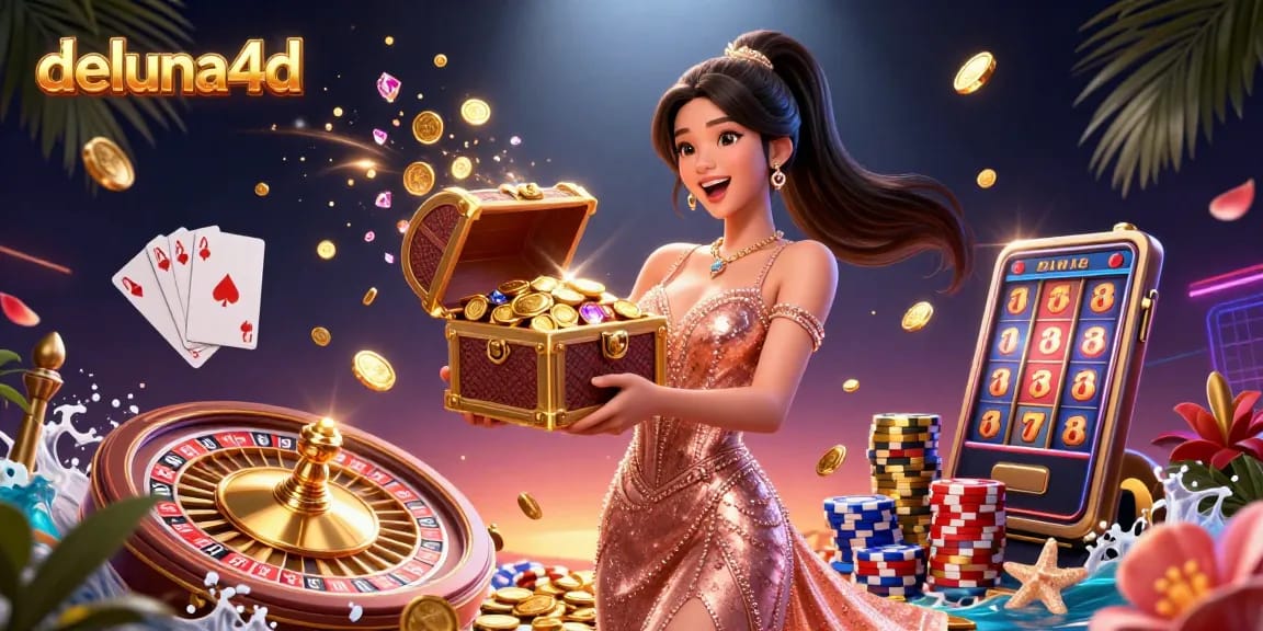 Experience winning thrills at deluna4d with a stunning treasure chest overflowing with prizes.