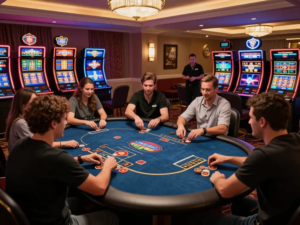 Hitclub players enjoying an engaging game session with vibrant casino atmosphere