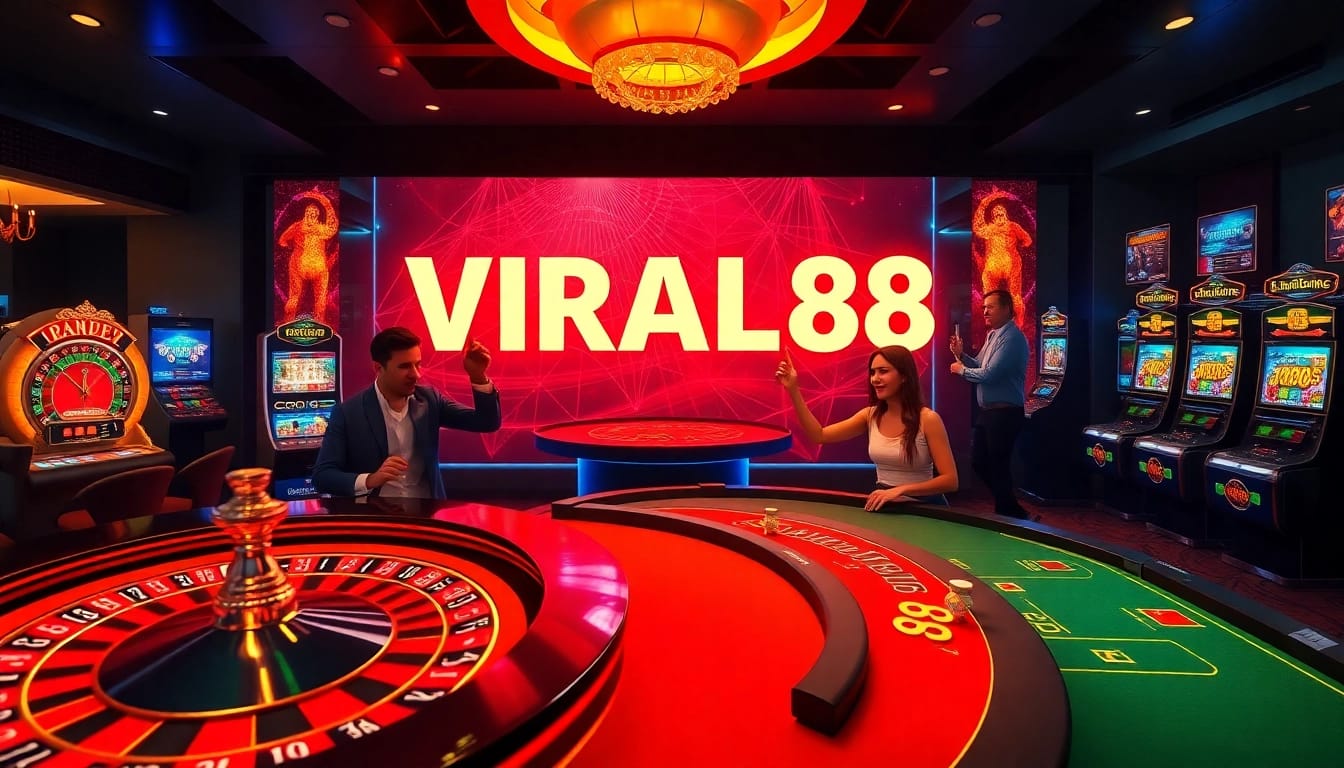 Experience thrilling online gambling with VIRAL88's exciting casino games and vibrant interfaces.