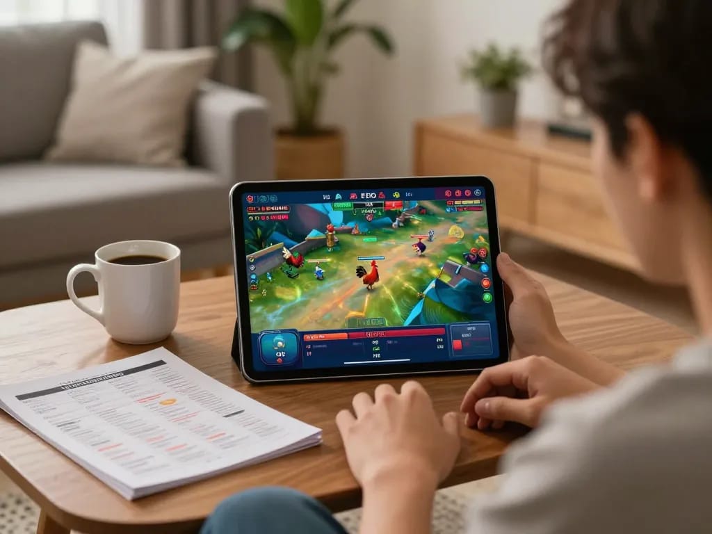 Tận hưởng buổi live stream đá gà thomo HD trên máy tính bảng trong không gian thoải mái
