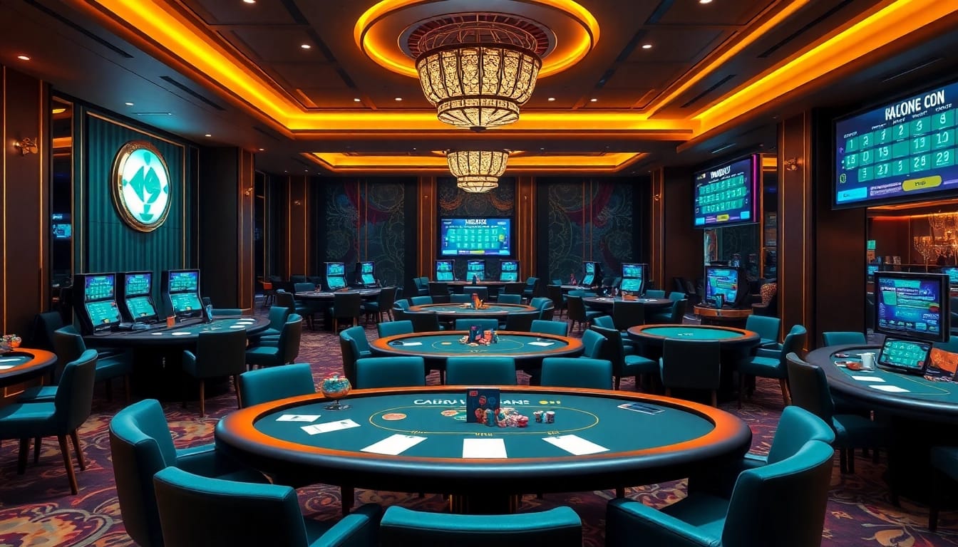 Kaisar888 luxury Togel 4D gaming room featuring elegant decor and plush tables