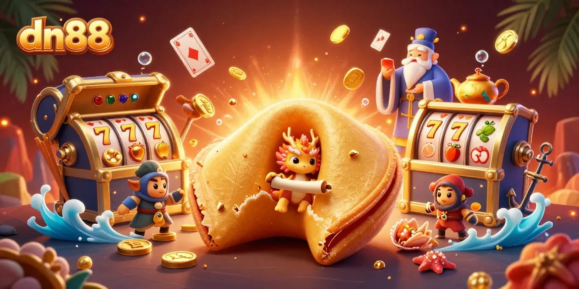 Experience thrilling slots and games at dn88, featuring vibrant 3D characters and dynamic casino elements.