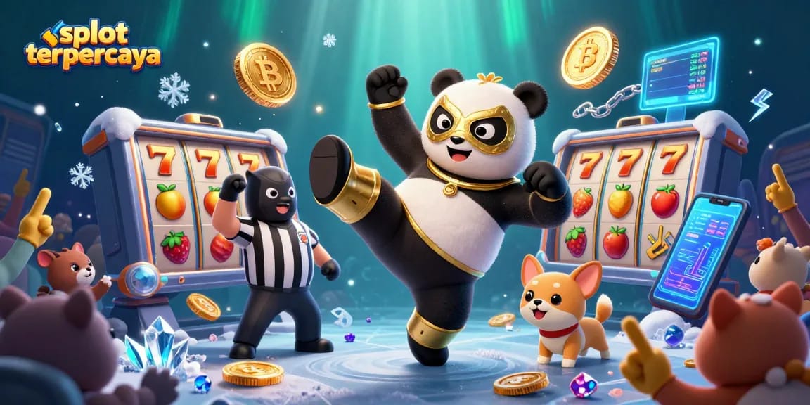 Slot terpercaya menawarkan pengalaman bermain seru dengan karakter panda petarung dan simbol jackpot yang menggiurkan.