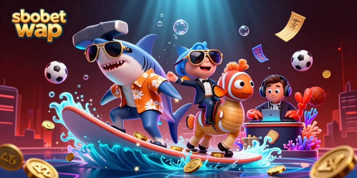 Experience sbobet wap with dynamic sports betting elements and vibrant underwater creatures