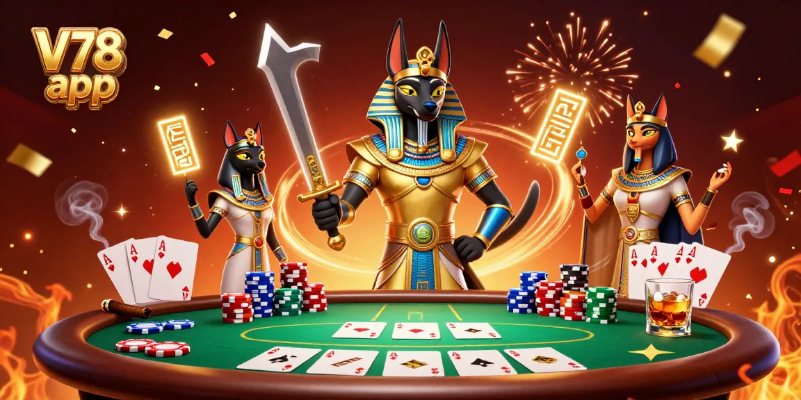 Terlibat dengan aplikasi V78 dalam pertarungan poker menampilkan Anubis dan Bastet!