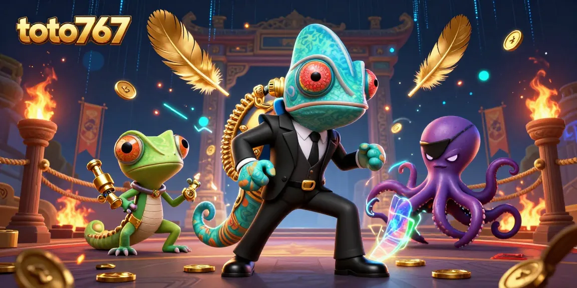 Toto767 menghadirkan strategi taruhan terbaik dengan ilustrasi karakter kasino dan elemen game yang dinamis.