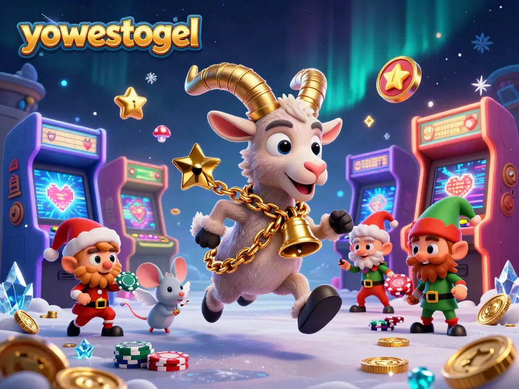 Engage with yowestogel through festive casino action featuring Krampus and playful characters.