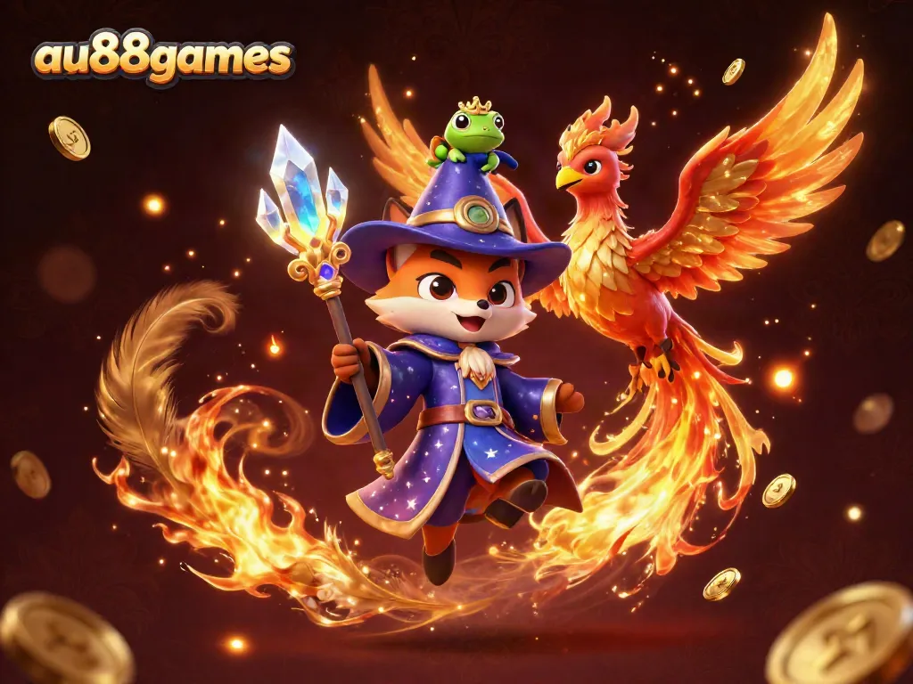 Experience the thrill of betting games at au88games, featuring mystical elements and rich casino symbols.
