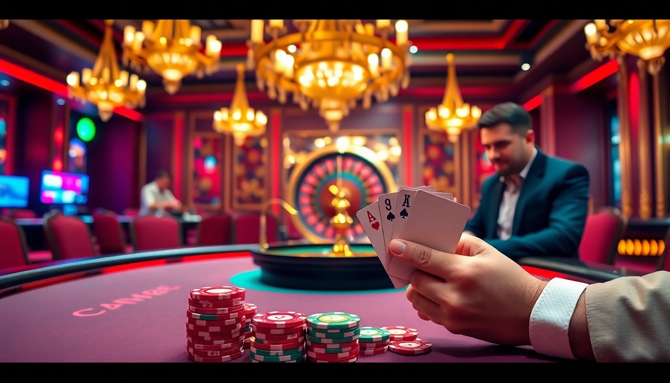 Experience the excitement of CM 88-themed casino action with poker chips and intense gameplay.