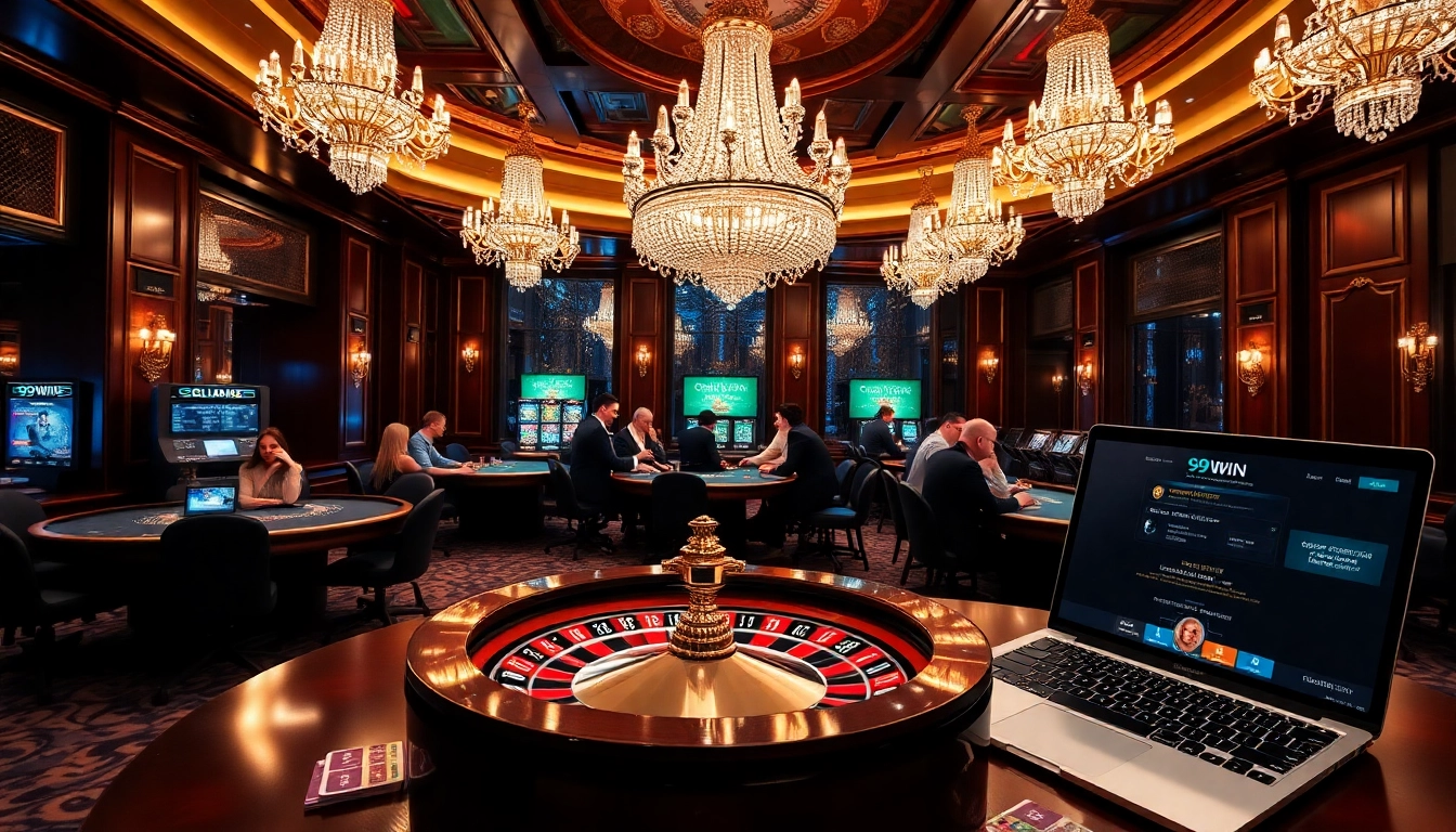 Experience the thrilling gameplay at 99WIN Casino with vibrant tables and intense players.