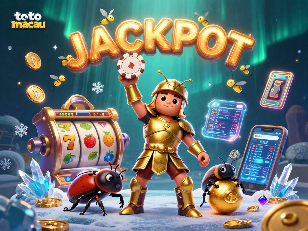 Spin the reels of Toto Macau as a vibrant hercules beetle triumphantly gets ready for a jackpot!