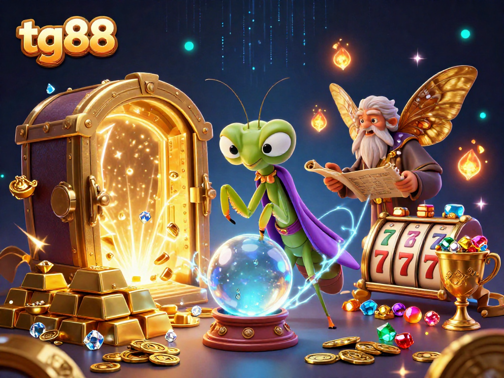 Tune into tg88 as fortune tellers reveal winning strategies amidst gold and jewels in an exciting casino scene