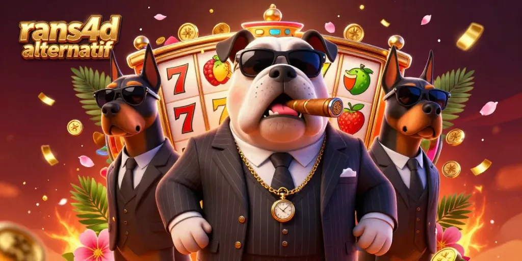 Visualisasi karakter rans4d alternatif dalam suasana kasino yang menampilkan simbol slot keberuntungan.