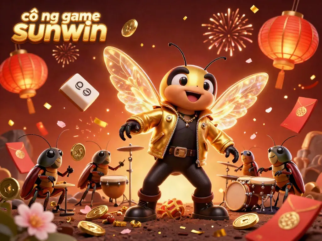 Engage with the vibrant cổng game sunwin scene, featuring lively characters and magical casino elements.