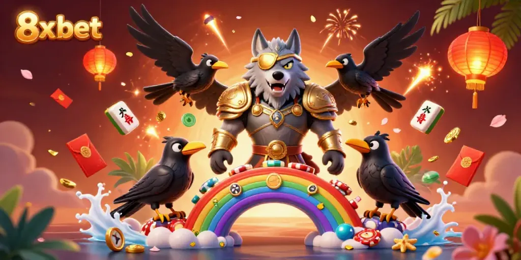 Experience thrilling moments at 8x bet with a dynamic virtual gaming scene featuring iconic symbols.