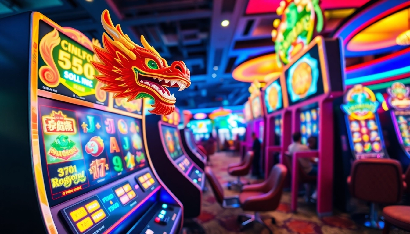 Permainan slot di https://dragon222.net/ menampilkan mesin slot bertema naga yang megah.