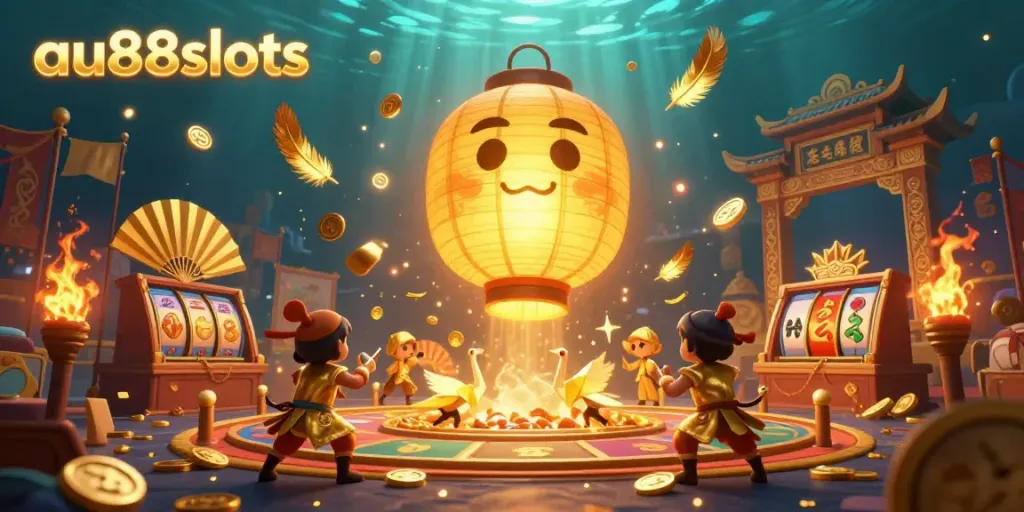 Engage with the exciting games at au88slots, featuring dynamic characters and vibrant casino elements.