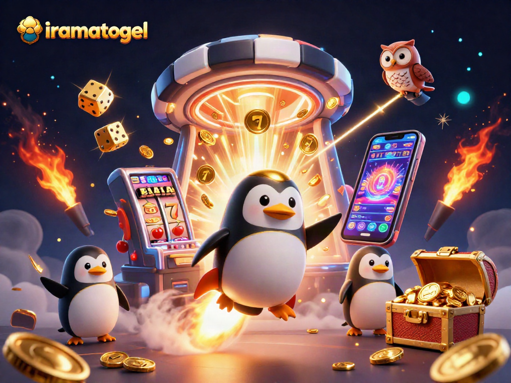 Mengalami keseruan iramatogel dengan penguin emas bertenaga roket yang meluncur menuju stasiun kasino.