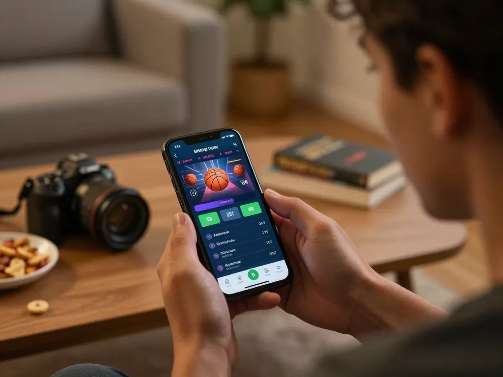 C168 mobile gaming setup displaying intense sports betting action on smartphone.