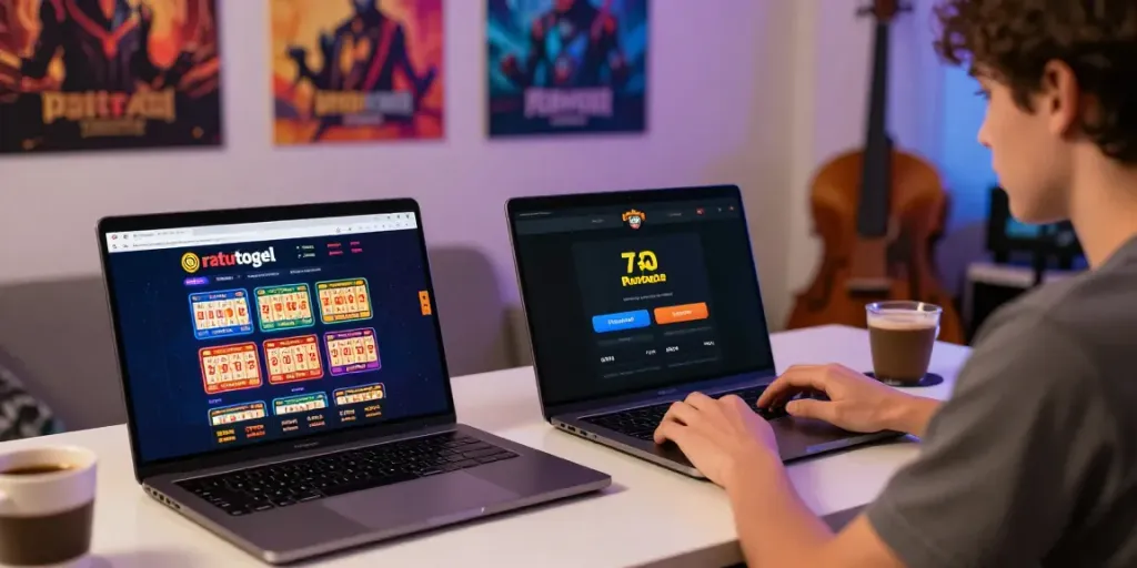 Gamer mengakses situs ratutogel untuk bermain togel dan slot dengan antusiasme.