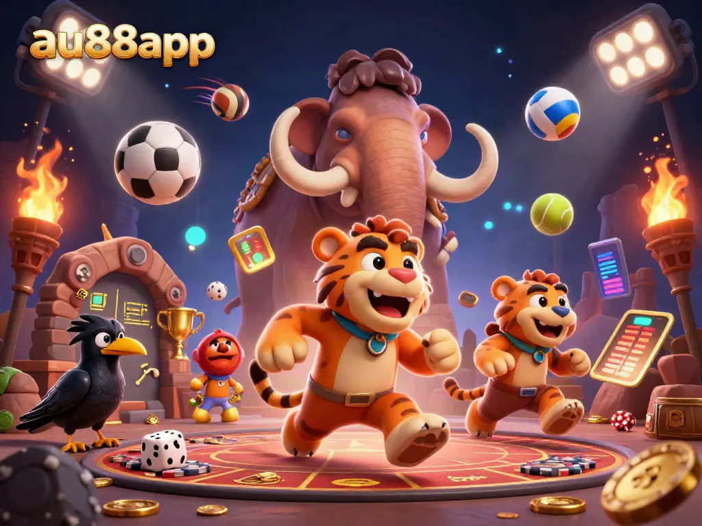 Engage with the thrilling fun of au88app in a vibrant prehistoric casino atmosphere.