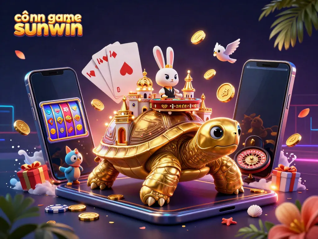 Engage with cổng game sunwin featuring golden tortoise casino, vibrant game elements, and exciting gameplay.