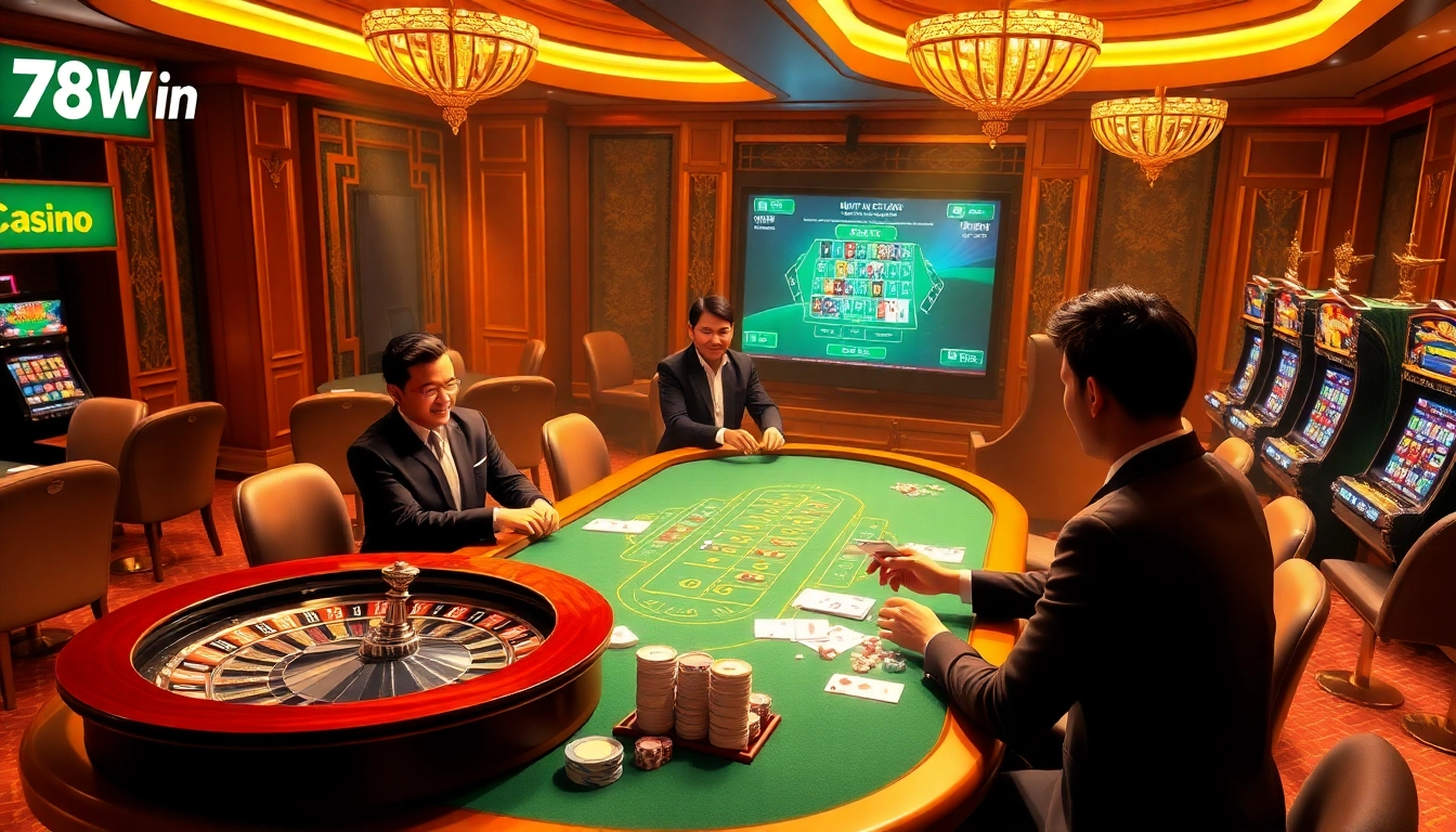 Experience excitement at 78Win casino with engaging slot machines and poker games.
