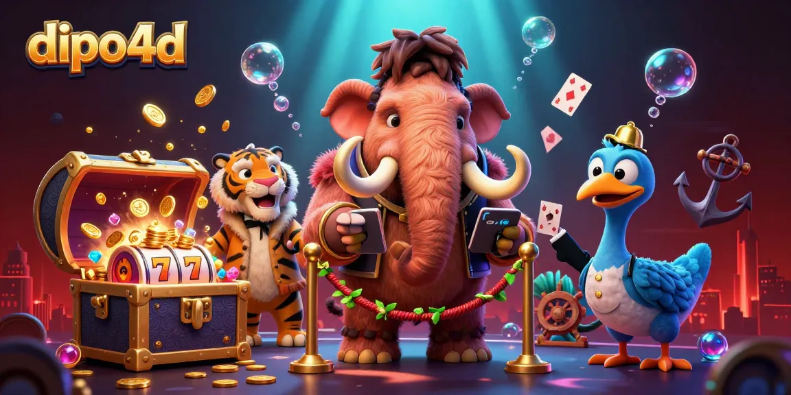 Uncover dipo4d's vibrant gaming world featuring a woolly mammoth bouncer and a saber-tooth tiger VIP.