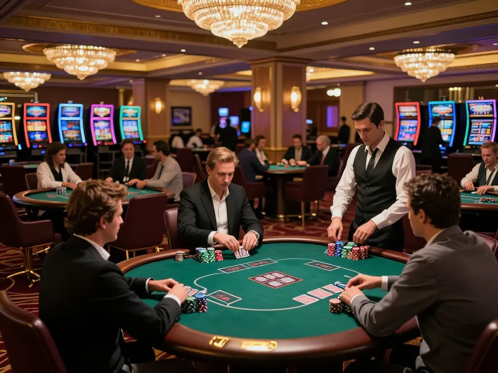 Active players engaging in strategy and play at TT 88 casino poker table with dynamic dealer.