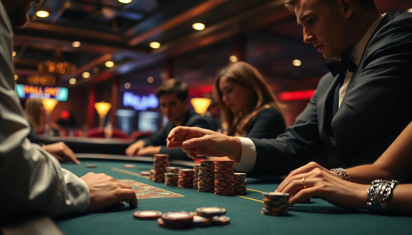 tkp188 memperlihatkan suasana kasino dengan pemain dan dealer poker tertangkap secara detail.