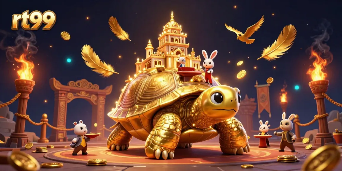 Experience thrilling gaming at rt99 with a giant tortoise casino and lucky rabbit dealer.
