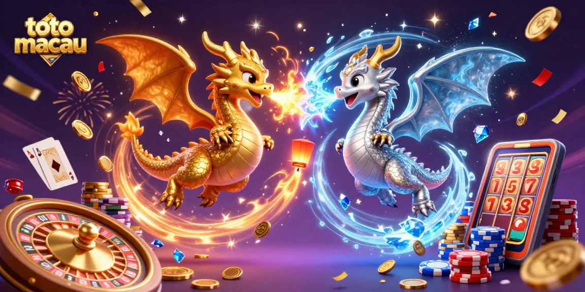 Visualisasi menarik dari toto macau yang menampilkan keberuntungan dengan naga terbang.