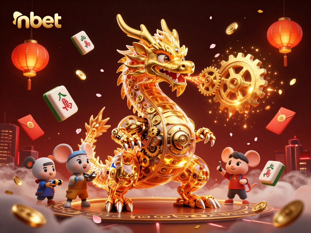 Experience nbet with golden dragon and festive game elements in an immersive casino scene.