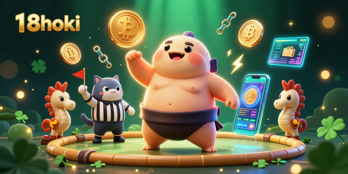 Launch into winning with 18hoki's captivating underwater casino scene featuring lively characters and crypto elements.