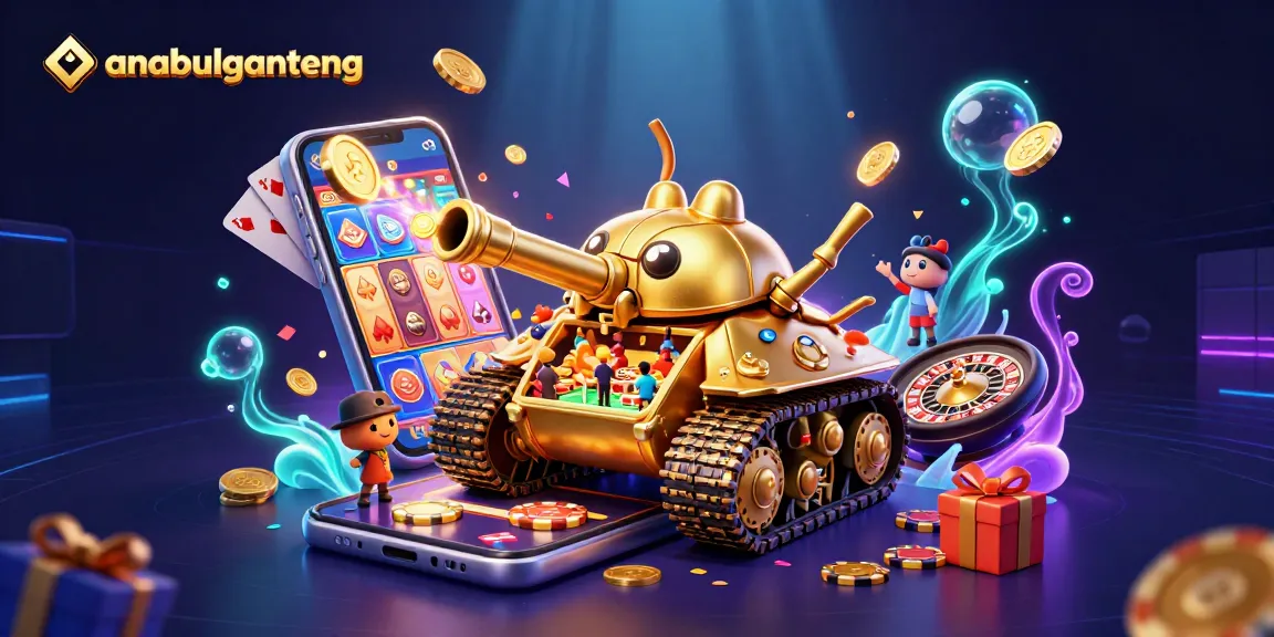 Permainan slot menarik anabulganteng menampilkan tank keong emas yang menyimpan kasino mini di dalamnya.