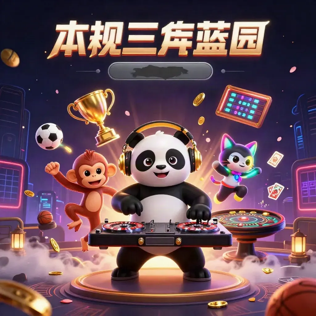 Panda DJ, monyet breakdance, dan kucing glow-stick dikelilingi bola, koin, dan cahaya neon kasino.