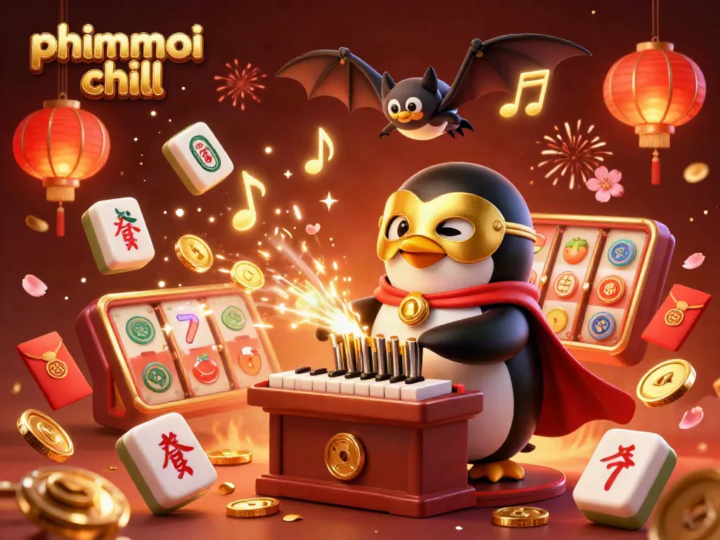 Experience a thrilling phimmoi chill gaming adventure with vibrant casino elements and festive decorations.