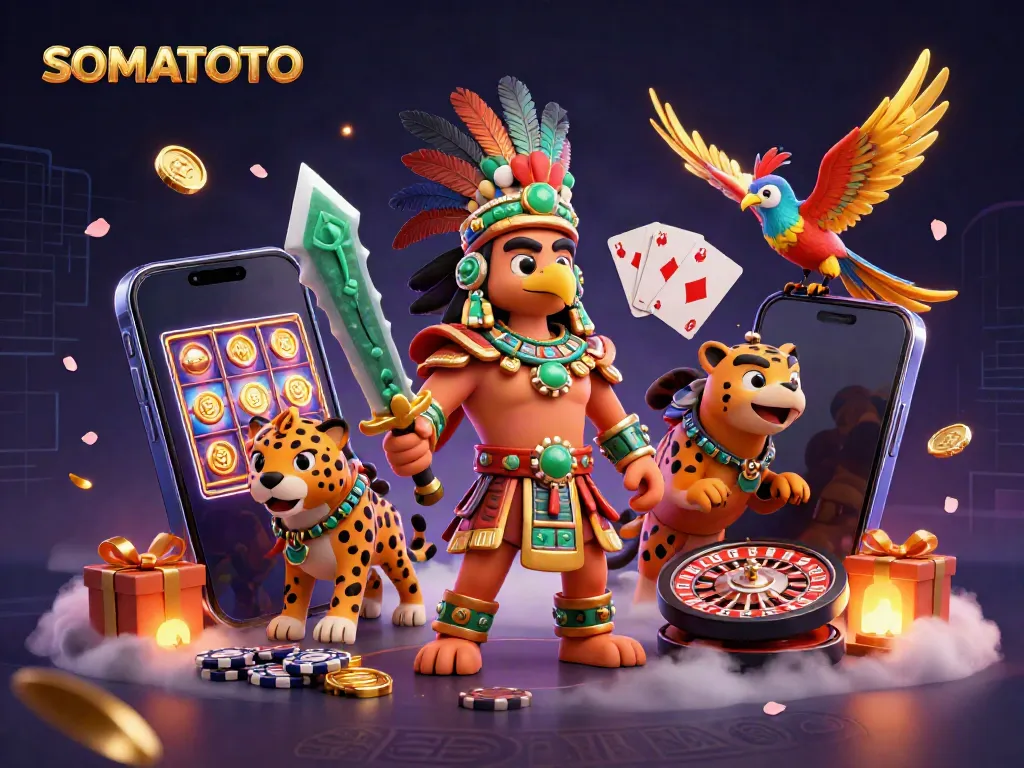 Experience thrilling gameplay features at SOMATOTO, complete with immersive characters and vibrant slot elements.