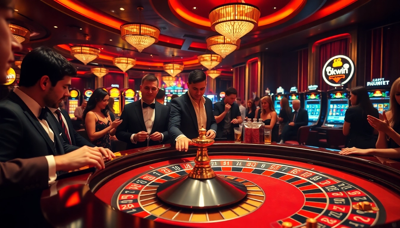 Experience the thrill of gaming at okwin's luxury casino with vibrant tables and exciting gameplay.