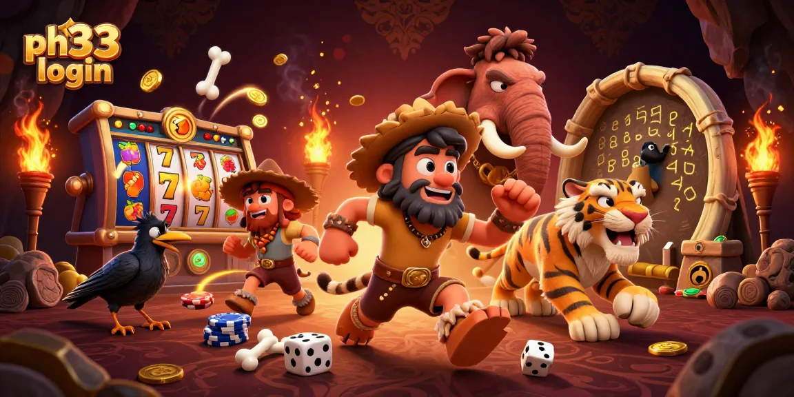 Experience seamless ph33 login with captivating games in this vibrant, ultra-detailed casino scene.