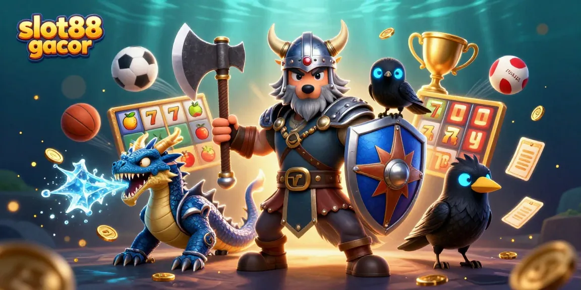 Menangkan jackpot di slot88 gacor dengan karakter Viking dan naga es yang beraksi.