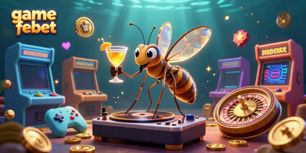 Engage with game febet through vibrant 3D cartoon characters and dynamic casino elements.