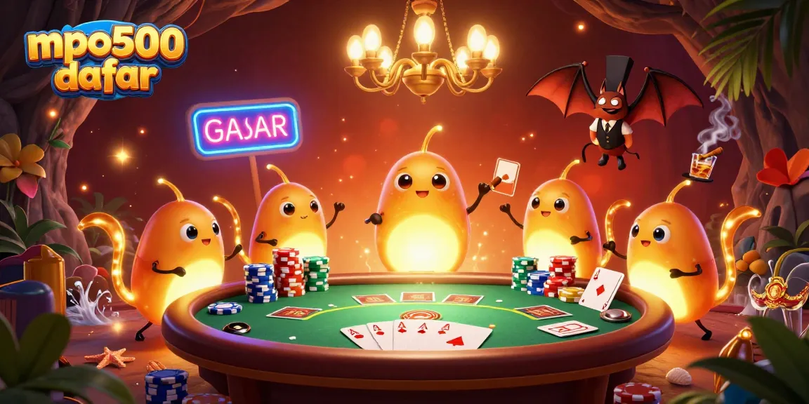 Gambarkan permainan yang menarik dengan mpo500 daftar di kasino gua yang dipenuhi cahaya malam