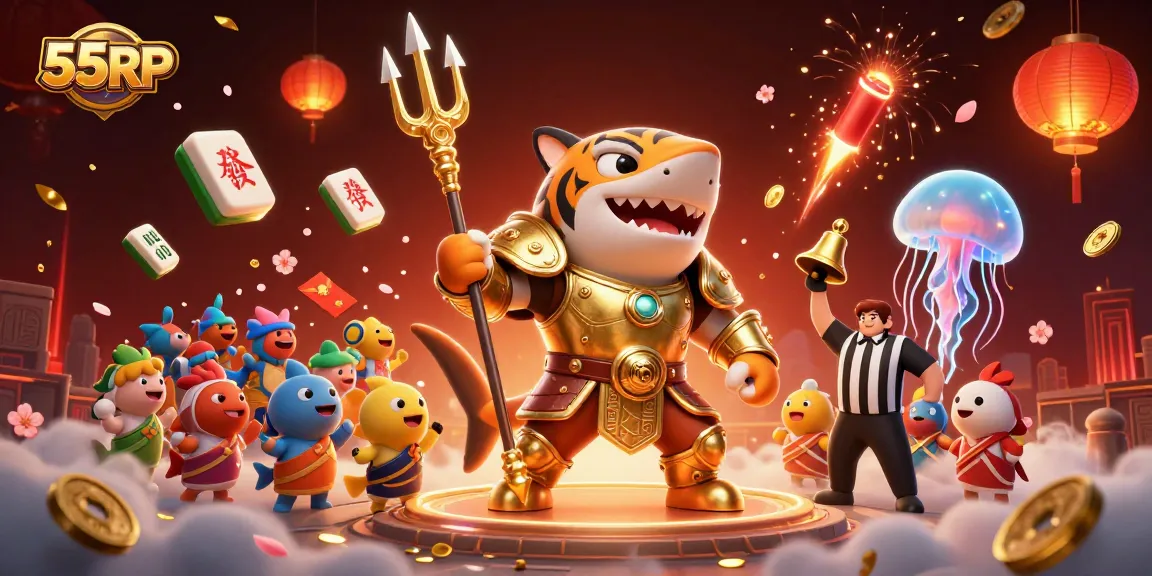 Experience thrilling underwater casino adventures with 55RP's exciting gaming elements, vibrant characters, and dynamic visuals.