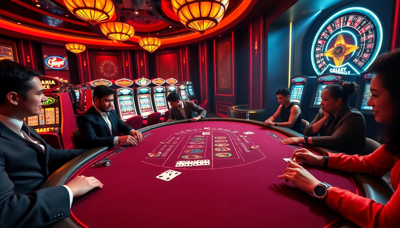Pemain Situs Gacor menikmati permainan yang mendebarkan di meja blackjack kasino mewah, menangkap kegembiraan dan strategi.