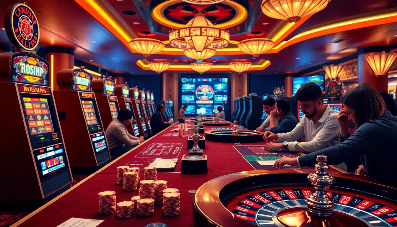 Engage in high-stakes gaming at Nhà cái S8 with thrilling casino tables and slot machines.