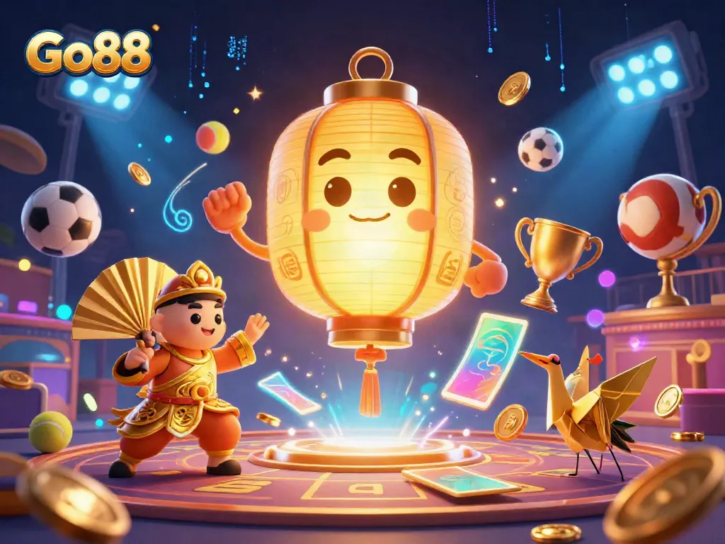 Experience the excitement of Go88 with vibrant casino-themed visuals and dynamic game elements.