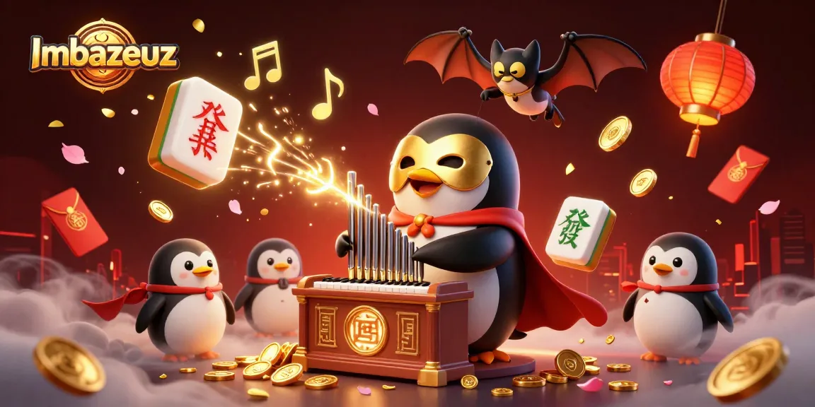 Imbazeuz menghadirkan penguin orkestra bermain organ yang menghasilkan koin emas dalam permainan togel terbaru.