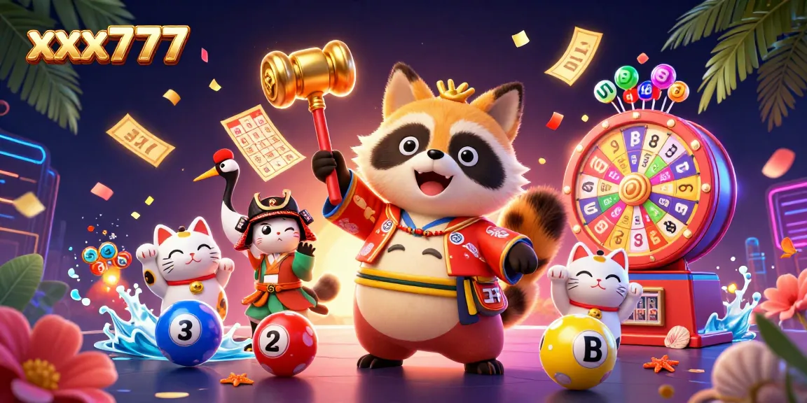 Engage with xxx777's vibrant online gaming world featuring lively characters and dynamic lottery elements.